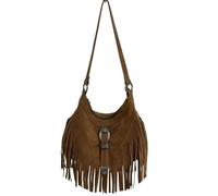 BOJHGO Borse a Sella for Donne Borse e borsette firmate Decorazione con Nappe Spalla Tracolla per Articoli Essenziali(Brown)