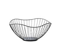 BOJHGO Cesto di frutta in metallo Bacinella for frutta semplice Multi-Size Ferro Snack Pane Ciotole for verdure Ciotole da cucina Uova Porta dessert Organizzatore Cesto Frutta(Black A)