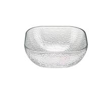 BOJHGO Ciotola di vetro quadrata Semplicità moderna Contenitore for alimenti for la casa in tinta unita Frutta Yogurt Verdure Insalata Gelato Ciotole da dessert(Transparent Large)