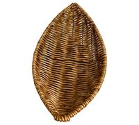 BOJHGO Espositore for pane a forma di foglia Cestini for frutta Cestino for foglie in rattan Cestino for servire Ciotole for amico di famiglia Vicino Cesto Frutta(36x18cm)