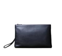 BOJHGO Pochette da lavoro lunga uomo Borsa for documenti in vera pelle busta semplice