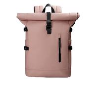 BOJHGO Zaino da viaggio for donna arrotolabile for laptop impermeabile espandibile for uomo trekking for weekend Business Zaino Rolltop(Pink)