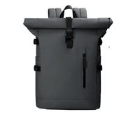 BOJHGO Zaino da viaggio for donna arrotolabile for laptop impermeabile espandibile for uomo trekking for weekend Business Zaino Rolltop(Grey)