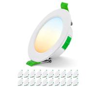 Bojim Faretti LED da Incasso per Cartongesso, 5W 400LM Faretto LED Interno Ultra Slim, Bianco Caldo 2700K Luce Naturale 4000K Bianca Fredda 6000K, IP44 per Bagno Cucina, Foro 68mm - 80mm, Set di 20