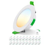 Bojim Faretti LED da Soffitto Incasso per Cartongesso Dimmerabile 5W Faretto LED Interno Foro 68mm - 80mm, Bianco Caldo 2700K Luce Naturale 4000K Bianca Fredda 6000K, IP44 per Bagno Set di 20