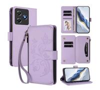 bojioderf Compatibile con Blackview Wave 8C / Wave 8 / Oscal Flat 2 Custodia magnetica con supporto in pelle PU Purple