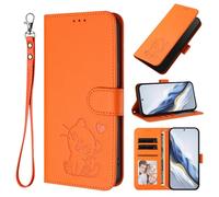 bojioderf Compatibile con Doogee Blade GT Custodia per telefono con portacarte Flip Kickstand Orange