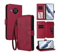 bojioderf Compatibile con Nokia X20 / X10 Custodia magnetica con supporto in pelle PU Red