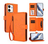 bojioderf Compatibile con Oppo A5X Custodia magnetica con supporto in pelle PU Orange