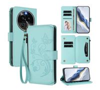 bojioderf Compatibile con Oppo Find X6 Pro 5G Custodia magnetica con supporto in pelle PU Mint