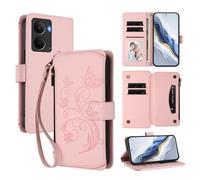bojioderf Compatibile con Realme 14 5G / 14T / P3 5G / Neo7x Custodia magnetica con supporto in pelle PU Pink
