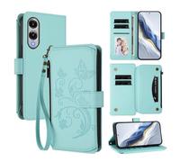 bojioderf Compatibile con Samsung Galaxy S25 Edge Custodia magnetica con supporto in pelle PU Mint