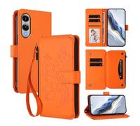 bojioderf Compatibile con Samsung Galaxy S25 Edge Custodia magnetica con supporto in pelle PU Orange