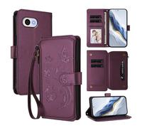 bojioderf Compatibile con Sharp Aquos R2 Compact Custodia magnetica con supporto in pelle PU Violet