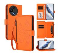 bojioderf Compatibile con TCL 605 / 60SE Custodia magnetica con supporto in pelle PU Orange