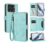 bojioderf Compatibile con ZTE Blade A56 Custodia magnetica con supporto in pelle PU Mint