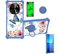 bojioderf Custodia Comaptibile per Blackview Oscal Tiger 8 Case Custodia [ con 9H HD Vetro Temperato] Cover Supporto PC + Silicone YGL-LHD