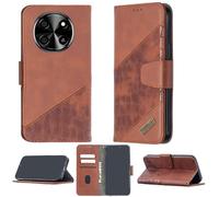 bojioderf Custodia Comaptibile per Blackview Oscal Tiger 8 Case Custodia Cover Supporto Premium in PU [ con 9H HD Vetro Temperato] BF04 Brown