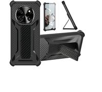 bojioderf Custodia Comaptibile per Blackview Oscal Tiger 8 Cover Custodia Case Ibrida [con Protezione dello Schermo in Vetro temperato] [Supporto Magnetico Pieghevole] Nero