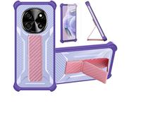 bojioderf Custodia Comaptibile per Blackview Oscal Tiger 8 Cover Custodia Case Ibrida [con Protezione dello Schermo in Vetro temperato] [Supporto Magnetico Pieghevole] Viola