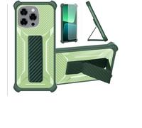 bojioderf Custodia Comaptibile per Doogee Note 58 Cover Custodia Case Ibrida [con Protezione dello Schermo in Vetro temperato] [Supporto Magnetico Pieghevole] Verde