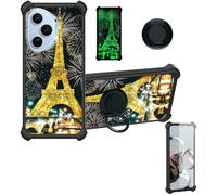 bojioderf Custodia Comaptibile per Honor 400 PRO Dnp-Nx9 Case Custodia [ con 9H HD Vetro Temperato] Cover Supporto PC + Silicone JSH-TT