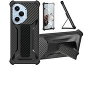 bojioderf Custodia Comaptibile per Honor 400 PRO Dnp-Nx9 Cover Custodia Case Ibrida [con Protezione dello Schermo in Vetro temperato] [Supporto Magnetico Pieghevole] Nero