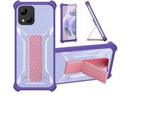 bojioderf Custodia Comaptibile per Logic L55v Cover Custodia Case Ibrida [con Protezione dello Schermo in Vetro temperato] [Supporto Magnetico Pieghevole] Viola