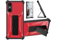 bojioderf Custodia Comaptibile per Logicom Comet Cover Custodia Case Ibrida [con Protezione dello Schermo in Vetro temperato] [Supporto Magnetico Pieghevole] Rosa