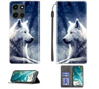 bojioderf Custodia Comaptibile per Motorola Moto Edge 2025 Case Custodia Cover Supporto Premium in PU [ con 9H HD Vetro Temperato] CPT29