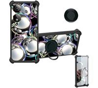 bojioderf Custodia Comaptibile per Nubia Neo 2 5G Case Custodia [ Con 9H HD Vetro Temperato] Cover Supporto PC + Silicone IMDH-SZQ