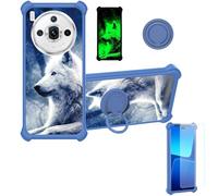 bojioderf Custodia Comaptibile per Nubia Z60S PRO Case Custodia [ con 9H HD Vetro Temperato] Cover Supporto PC + Silicone YGL-LAN