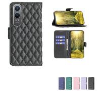 bojioderf Custodia Comaptibile per OnePlus Nord Ce4 Lite 5G Case Custodia Cover Supporto Premium in PU [ con 9H HD Vetro Temperato] XXF Black