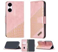 bojioderf Custodia Comaptibile per OnePlus Nord Ce5 Cph2717 Cph2719 Case Custodia Cover Supporto Premium in PU [ con 9H HD Vetro Temperato] BF04 Pink