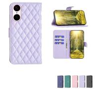 bojioderf Custodia Comaptibile per OnePlus Nord Ce5 Cph2717 Cph2719 Case Custodia Cover Supporto Premium in PU [ con 9H HD Vetro Temperato] XXF Purple