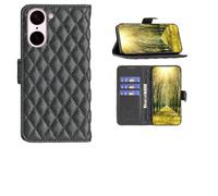 bojioderf Custodia Comaptibile per OnePlus Nord Ce5 Cph2717 Cph2719 Case Custodia Cover Supporto Premium in PU [ con 9H HD Vetro Temperato] XXF Black