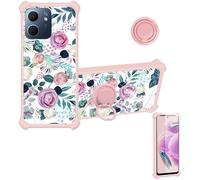 bojioderf Custodia Comaptibile per Oppo A5X 5G Pkw110 Case Custodia [ con 9H HD Vetro Temperato] Cover Supporto PC + Silicone IMDF-HUA3