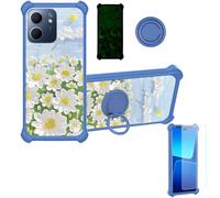 bojioderf Custodia Comaptibile per Oppo A5X 5G Pkw110 Case Custodia [ con 9H HD Vetro Temperato] Cover Supporto PC + Silicone YGL-CJ