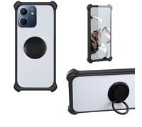 bojioderf Custodia Comaptibile per Oppo A5X 5G Pkw110 Case Custodia [ con 9H HD Vetro Temperato] Cover Supporto PC + Silicone CSKB-Hei