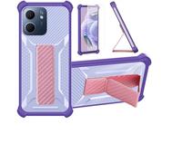 bojioderf Custodia Comaptibile per Oppo A5X 5G Pkw110 Cover Custodia Case Ibrida [con Protezione dello Schermo in Vetro temperato] [Supporto Magnetico Pieghevole] Viola