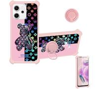 bojioderf Custodia Comaptibile per Oppo Reno14 FS 5G Case Custodia [ con 9H HD Vetro Temperato] Cover Supporto PC + Silicone IMDF-JXX