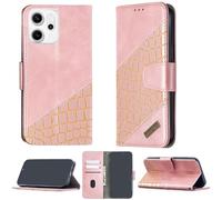bojioderf Custodia Comaptibile per Oppo Reno14 FS 5G Case Custodia Cover Supporto Premium in PU [ con 9H HD Vetro Temperato] BF04 Pink