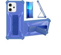 bojioderf Custodia Comaptibile per Oppo Reno14 FS 5G Cover Custodia Case Ibrida [con Protezione dello Schermo in Vetro temperato] [Supporto Magnetico Pieghevole] Blu