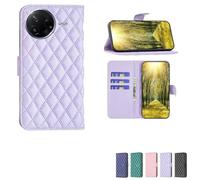 bojioderf Custodia Comaptibile per Poco F7 PRO Case Custodia Cover Supporto Premium in PU [ con 9H HD Vetro Temperato] XXF Purple