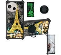 bojioderf Custodia Comaptibile per Sharp Aquos R10 A501Sh Sh-M31 Sh-51F Case Custodia [ con 9H HD Vetro Temperato] Cover Supporto PC + Silicone JSH-TT