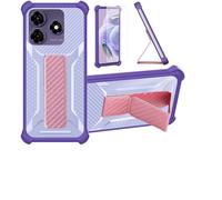 bojioderf Custodia Comaptibile per Symphony Z72 Cover Custodia Case Ibrida [con Protezione dello Schermo in Vetro temperato] [Supporto Magnetico Pieghevole] Viola
