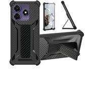 bojioderf Custodia Comaptibile per Symphony Z72 Cover Custodia Case Ibrida [con Protezione dello Schermo in Vetro temperato] [Supporto Magnetico Pieghevole] Nero