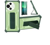 bojioderf Custodia Comaptibile per TCL 60 Se Nxtpaper 5G T521K Cover Custodia Case Ibrida [con Protezione dello Schermo in Vetro temperato] [Supporto Magnetico Pieghevole] Verde