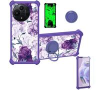 bojioderf Custodia Comaptibile per TCL 60 Se Nxtpaper 5G T521N T521D Case Custodia [ con 9H HD Vetro Temperato] Cover Supporto PC + Silicone YGZ-ZSH