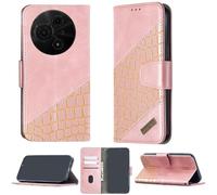 bojioderf Custodia Comaptibile per TCL 60 Se T517H Case Custodia Cover Supporto Premium in PU [ con 9H HD Vetro Temperato] BF04 Pink